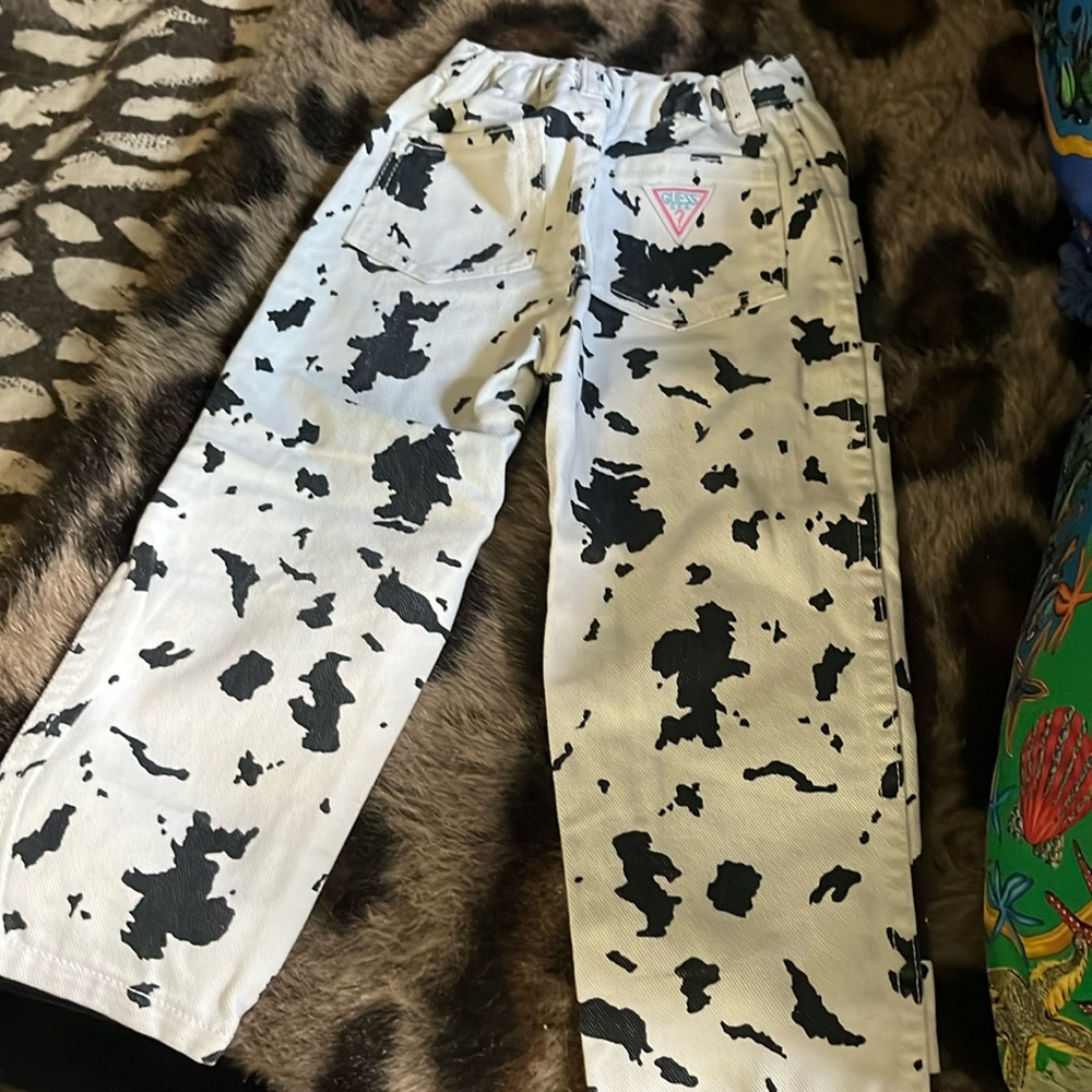 Guess black and white jeans